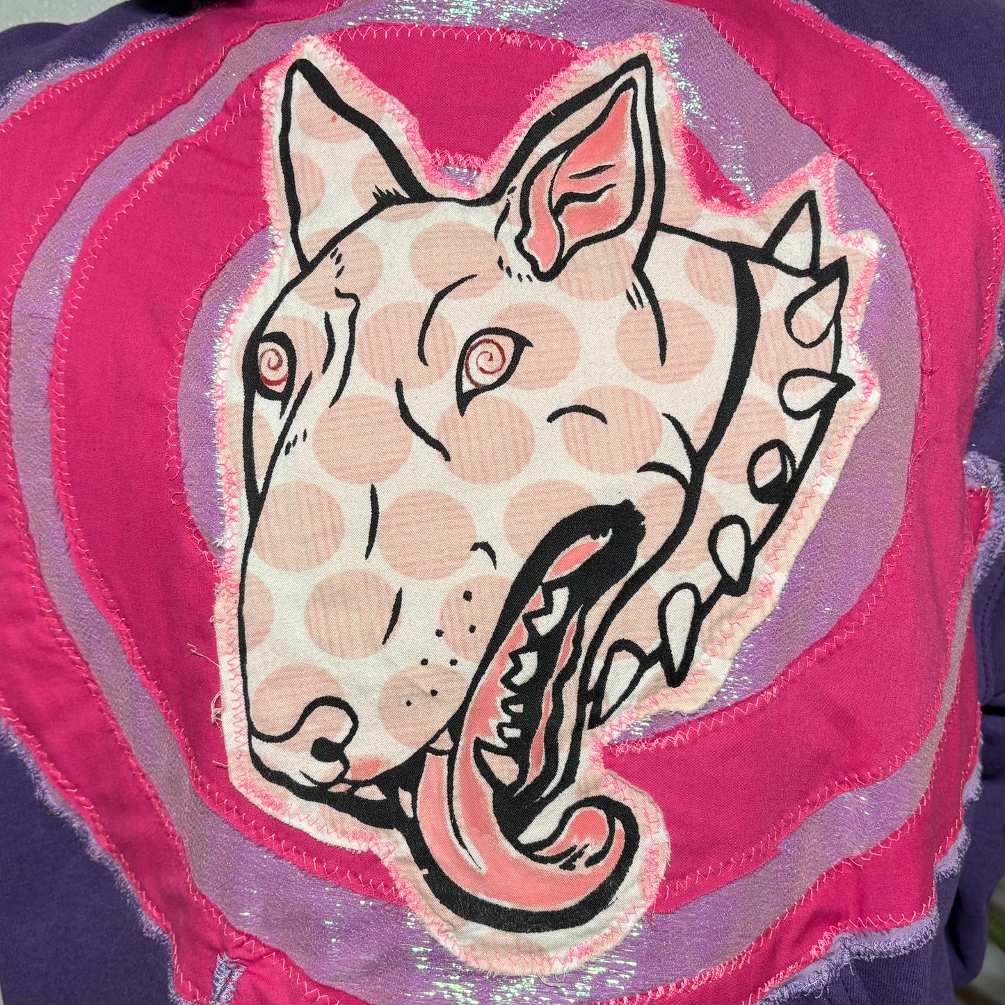 Big Bite Vortex on large jerzees brand hoodie