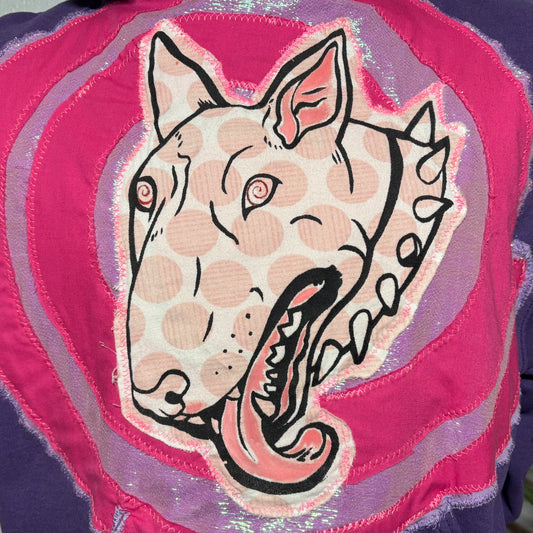 Big Bite Vortex on large jerzees brand hoodie