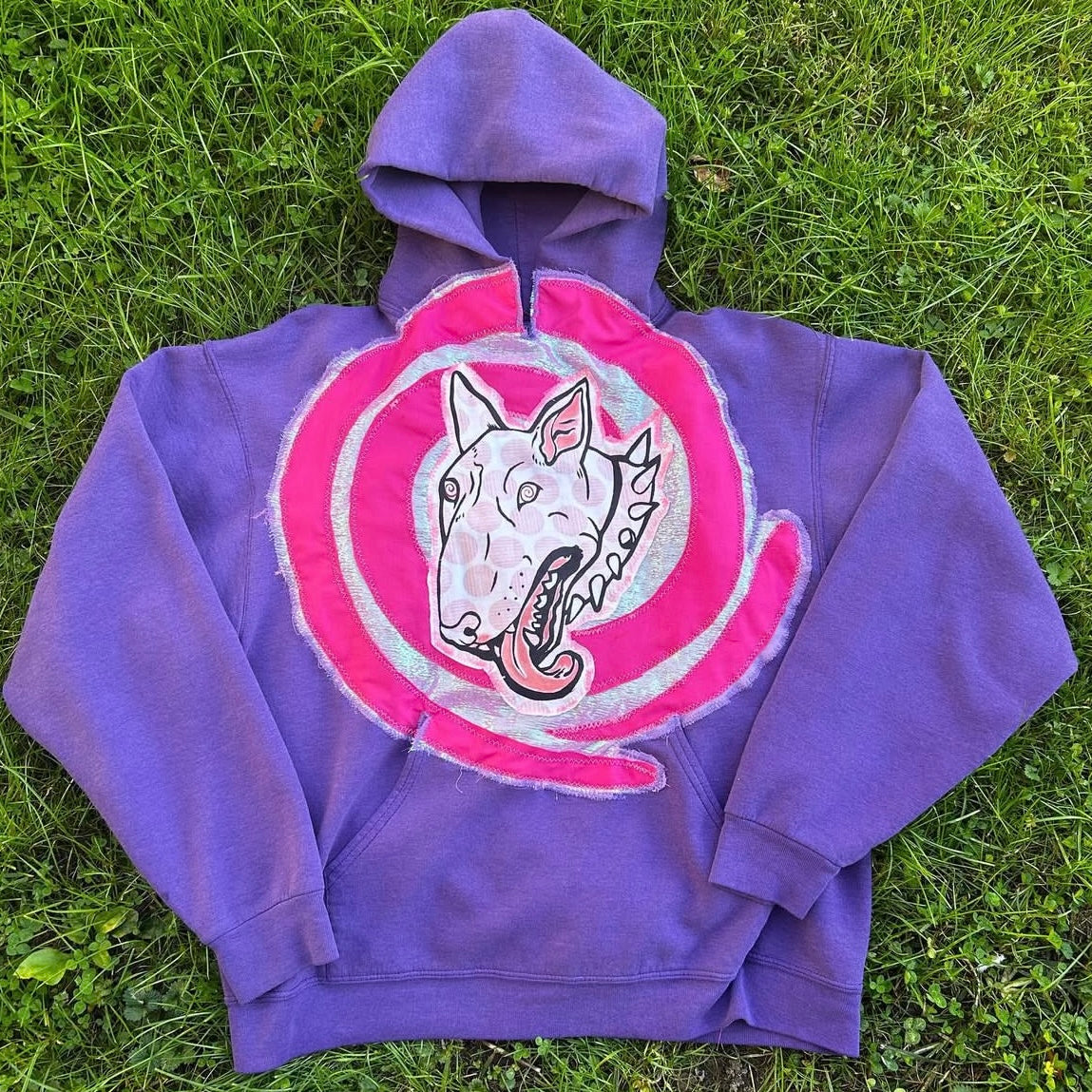 Big Bite Vortex on large jerzees brand hoodie