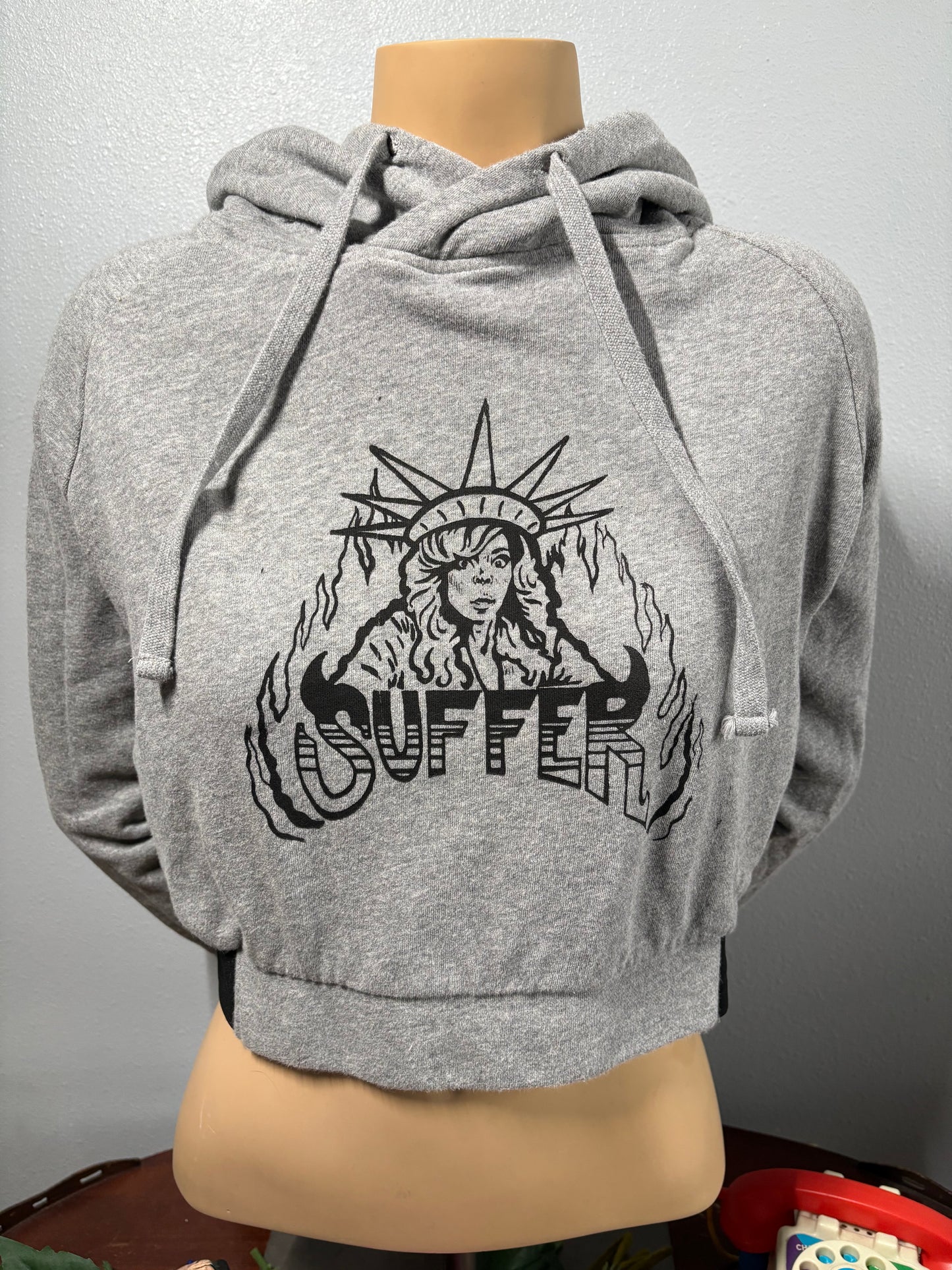 Should She Suffer? Size small cropped hoodie